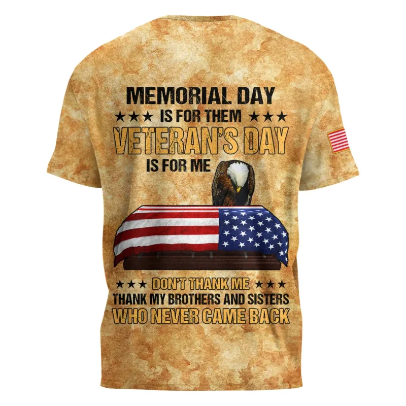 Memorial Day Is For Them Veteran's Day Is For Me U.S. Air Force All Over Prints BLVTR21924A3AFTS - T Shirt