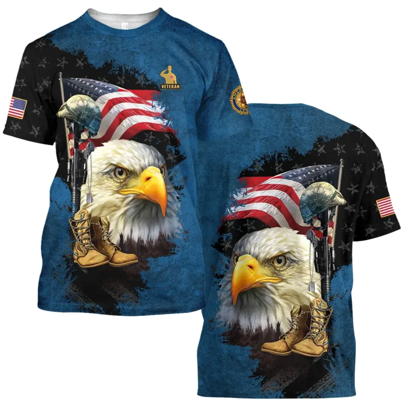 Eagle Helmet Boots American Legion United States Veteran All Over Prints BLVET24924E1TS - T Shirt