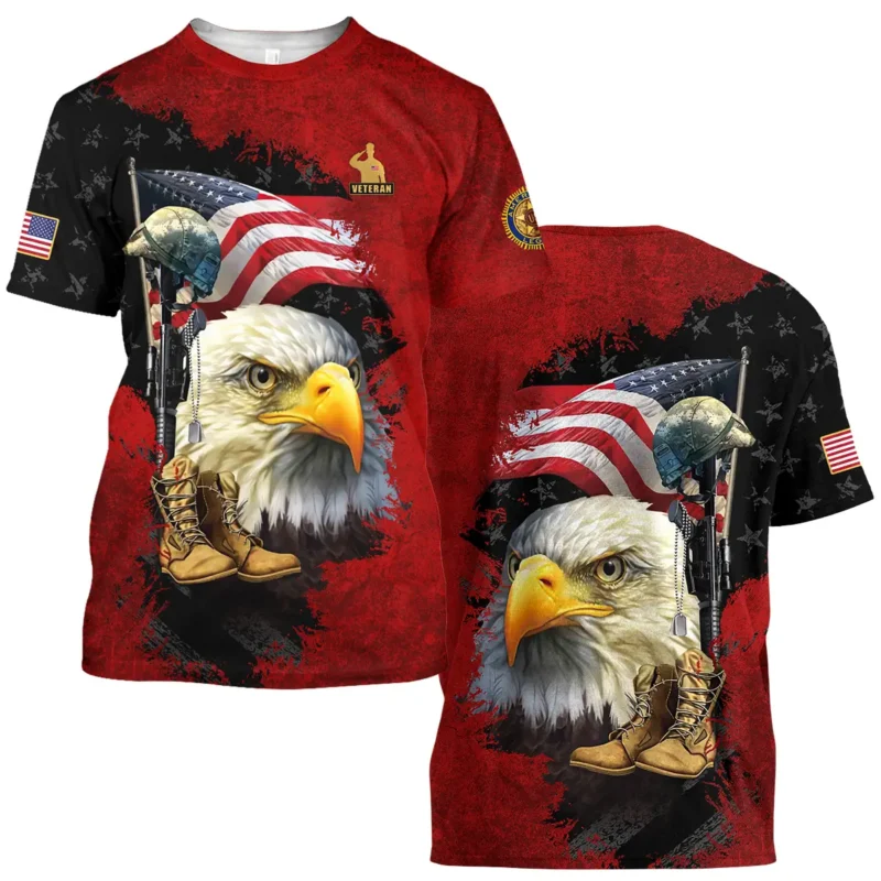 Eagle Helmet Boots American Legion United States Veteran All Over Prints BLVET24924E2TS - T Shirt