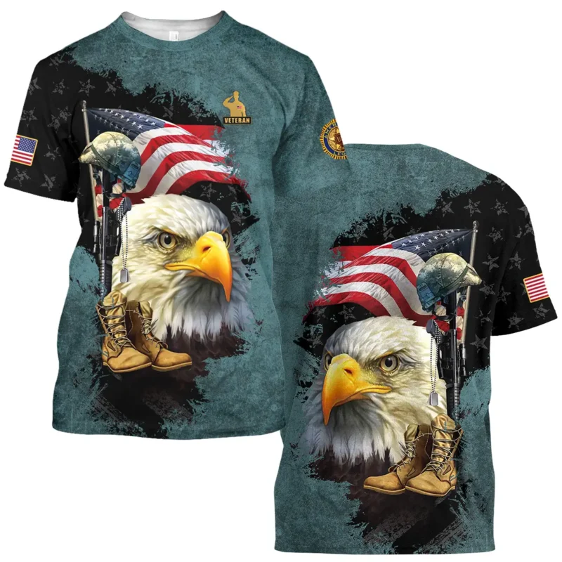 Eagle Helmet Boots American Legion United States Veteran All Over Prints BLVET24924E5TS - T Shirt