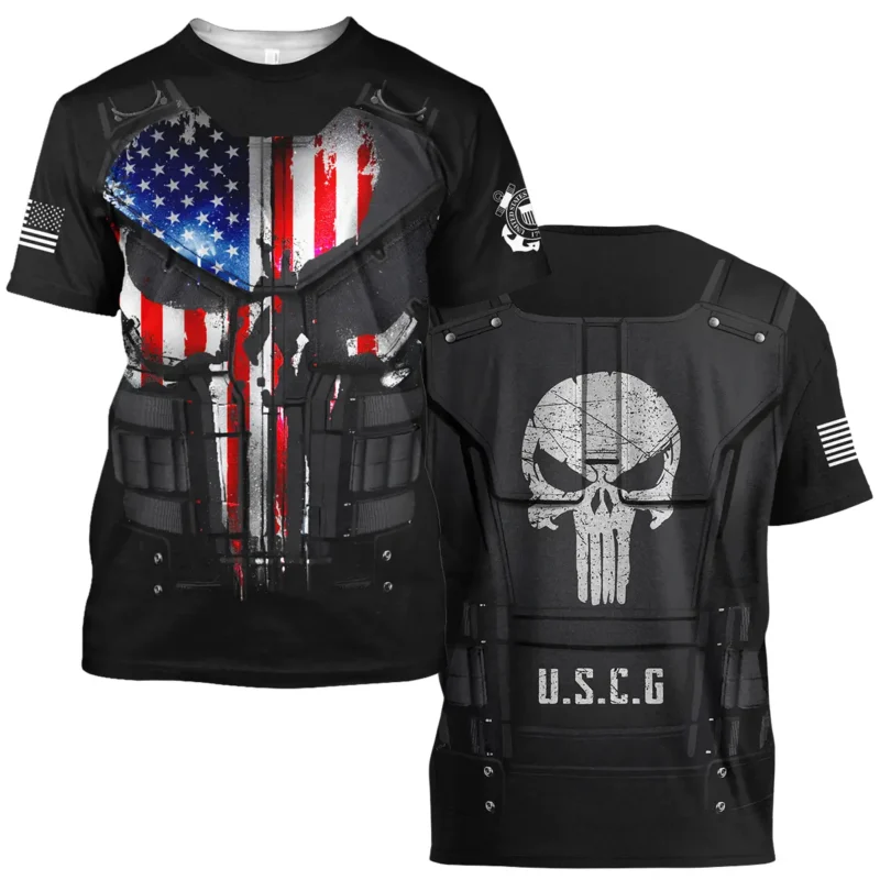 Punisher Skull U.S. Coast Guard All Over Prints BLVTR18924A1CGTS - T Shirt