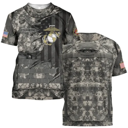 Uniform Camo Pattern U.S. Marine Corps All Over Prints BLVTR18924A2MCTS - T Shirt