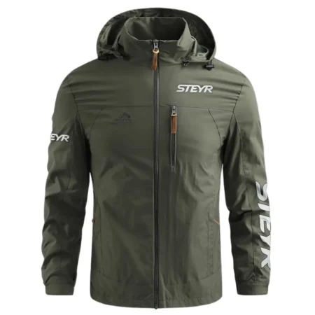 Steyr Unique Logo Collection For Farmer Tractor Lovers Waterproof Outdoor Jacket BLF8424A054