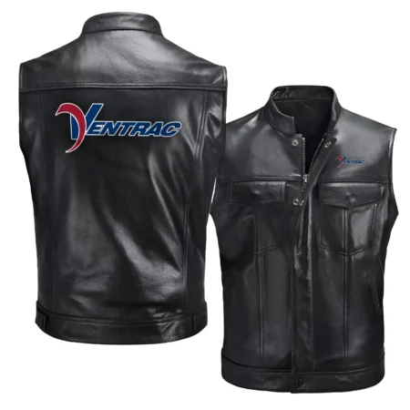 Collection Release Ventrac Brand Agricultural and Craftwork Farmer Zipper Sleeveless Leather Jackets BLF15924A115