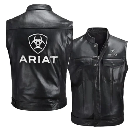 Collection Release Ariat Brand Agricultural and Craftwork Farmer Zipper Sleeveless Leather Jackets BLF15924A125