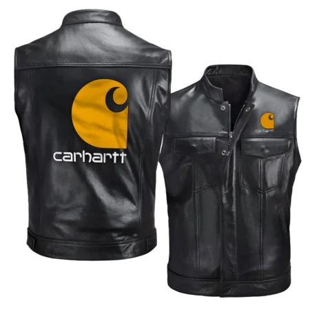 Collection Release Carhartt Brand Agricultural and Craftwork Farmer Zipper Sleeveless Leather Jackets BLF15924A145