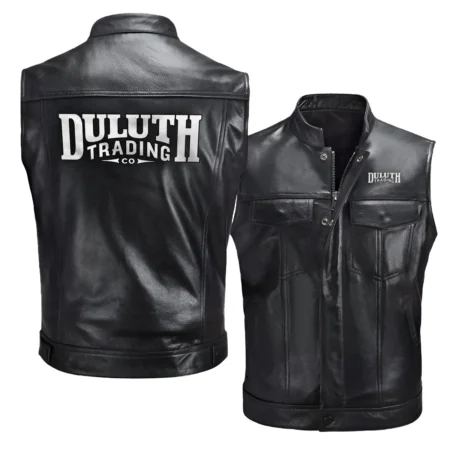 Collection Release Duluth Trading Co Brand Agricultural and Craftwork Farmer Zipper Sleeveless Leather Jackets BLF15924A185