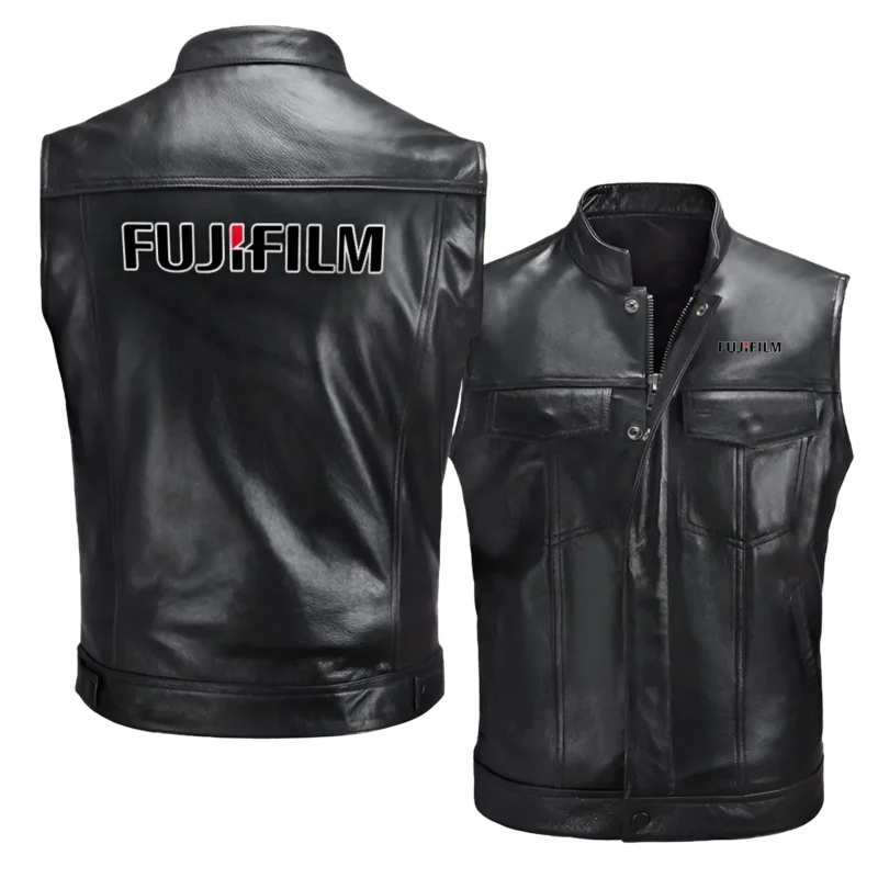 Collection Release Fujifilm Nature Photography Brand Zipper Sleeveless Leather Jackets BLPV9924A5FJF