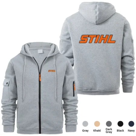 Collection Release Stihl Brand Agricultural and Craftwork Farmer Full Zipper Hoodie BLF15924A226