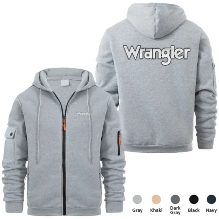 Collection Release Wrangler Brand Agricultural and Craftwork Farmer Full Zipper Hoodie BLF15924A236