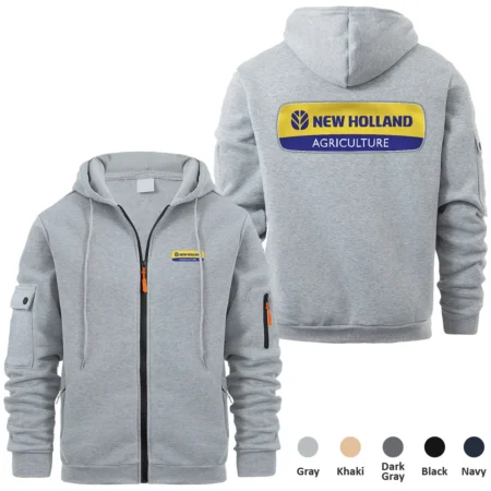 Collection Release New Holland Brand Agricultural and Craftwork Full Zipper Hoodie BLF15924A96