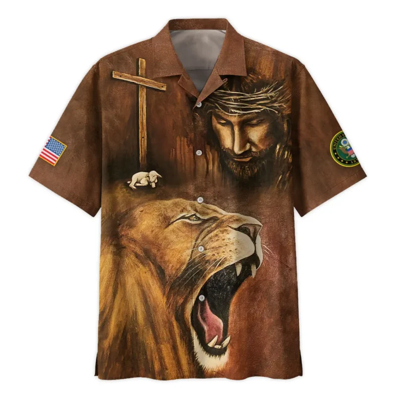 Child Of God Man Of Faith Warrior Of Christ America U.S. Army All Over Prints BLVTR17924A1AMHW - Hawaiian Shirt