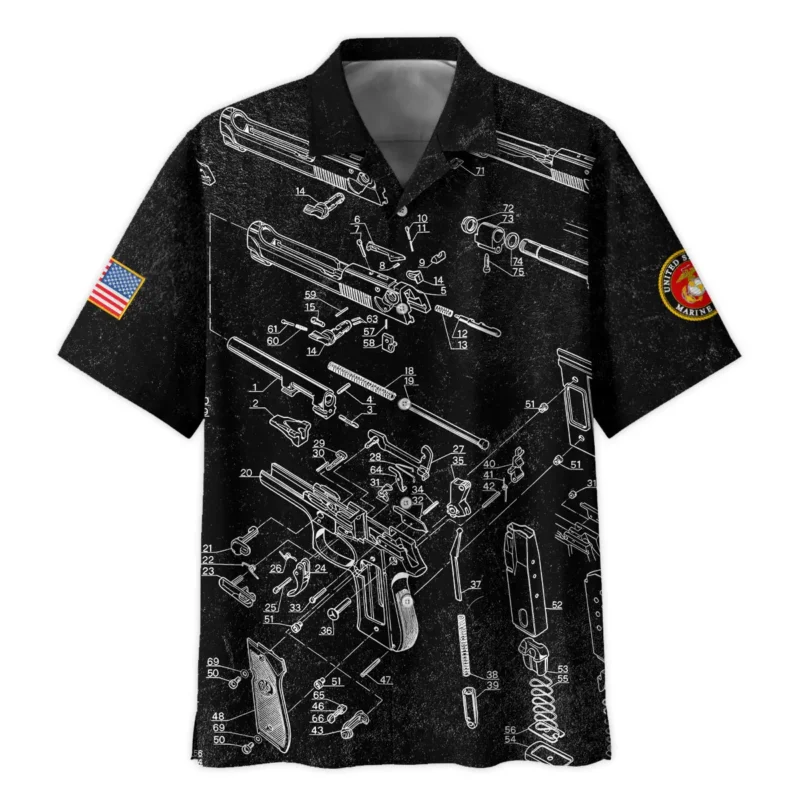 It's A Veteran Thing You Wouldn't Understand Bullet Dissection U.S. Marine Corps All Over Prints BLVTR21924A1MCHW - Hawaiian Shirt