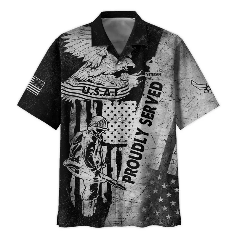 Proudly Served Eagle US Flag U.S. Air Force All Over Prints BLVTR21924A2AFHW - Hawaiian Shirt