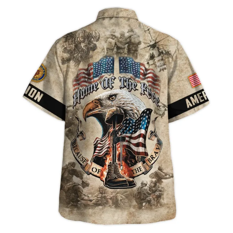 Home Of The Free Because Of The Brave American Legion United States Veteran All Over Prints BLVTR140824A2ALHW - Hawaiian Shirt