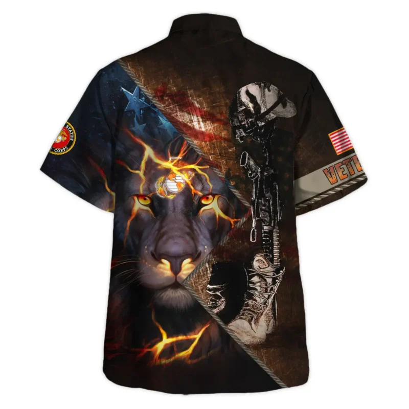 Helmet Rifle Boots Lion U.S. Marine Corps All Over Prints BLVTR17924A2MCHW - Hawaiian Shirt