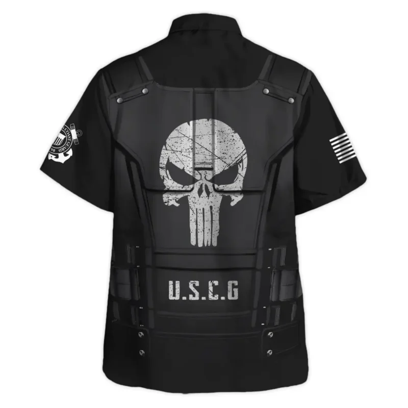 Punisher Skull U.S. Coast Guard All Over Prints BLVTR18924A1CGHW - Hawaiian Shirt