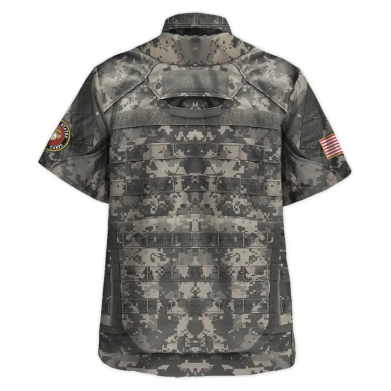 Uniform Camo Pattern U.S. Marine Corps All Over Prints BLVTR18924A2MCHW - Hawaiian Shirt