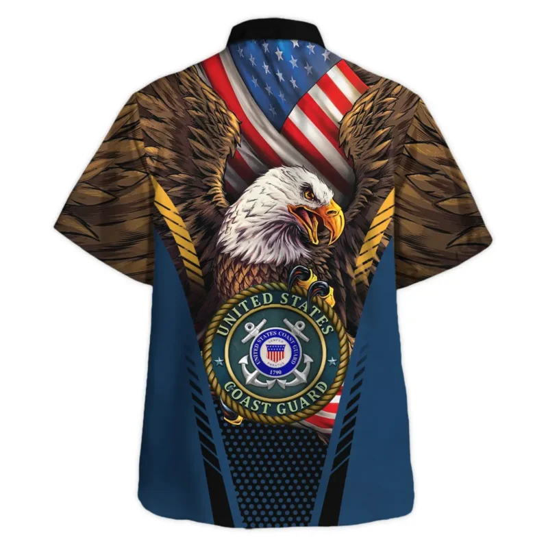 Eagle And Flag U.S. Coast Guard All Over Prints BLVTR20924A3CGHW - Hawaiian Shirt