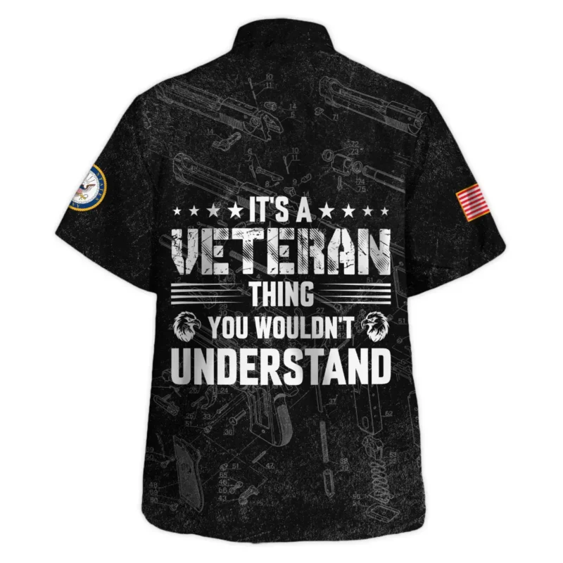 It's A Veteran Thing You Wouldn't Understand Bullet Dissection U.S. Navy All Over Prints BLVTR21924A1NVHW - Hawaiian Shirt