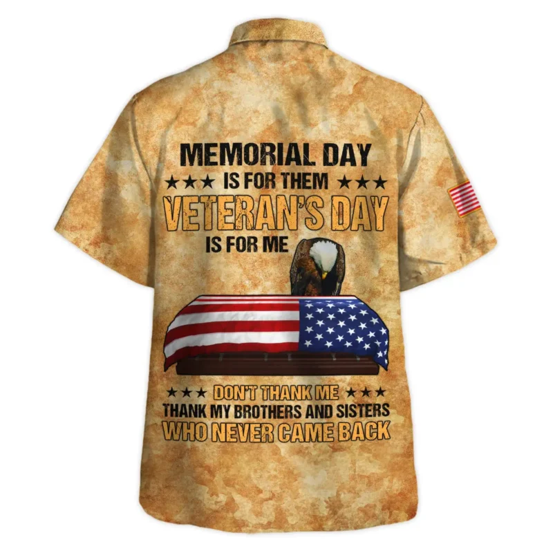 Memorial Day Is For Them Veteran's Day Is For Me U.S. Air Force All Over Prints BLVTR21924A3AFHW - Hawaiian Shirt