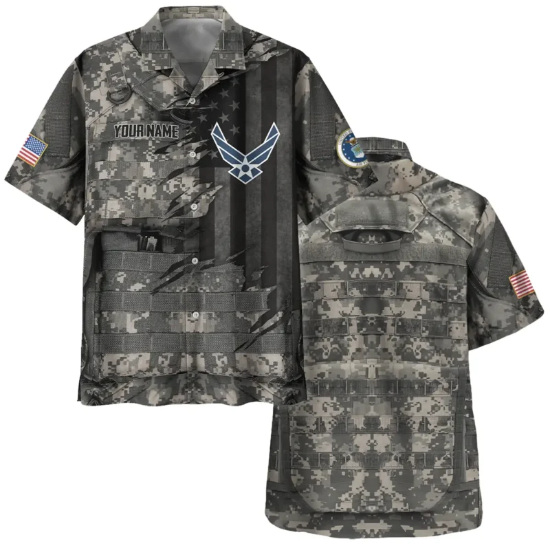 Uniform Camo Pattern U.S. Air Force All Over Prints BLVTR18924A2AFHW - Hawaiian Shirt