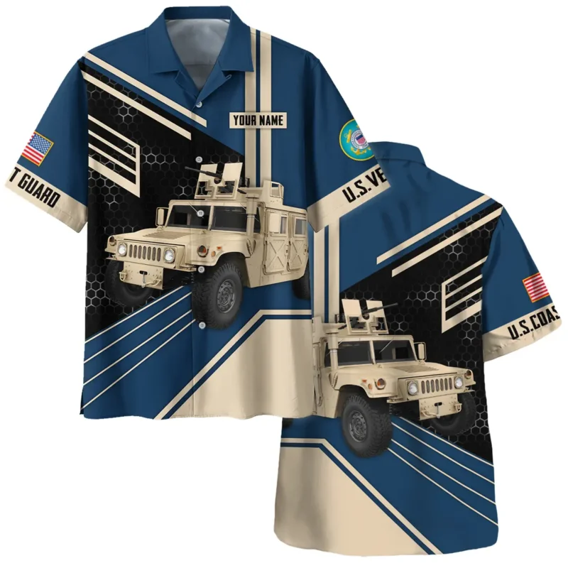 Military Trucks U.S. Coast Guard All Over Prints BLVTR19924A1CGHW - Hawaiian Shirt