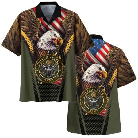 Eagle And Flag U.S. Army All Over Prints BLVTR20924A3AMHW - Hawaiian Shirt