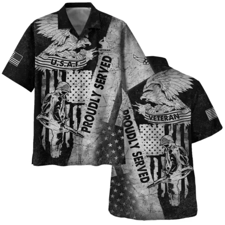 Proudly Served Eagle US Flag U.S. Air Force All Over Prints BLVTR21924A2AFHW - Hawaiian Shirt