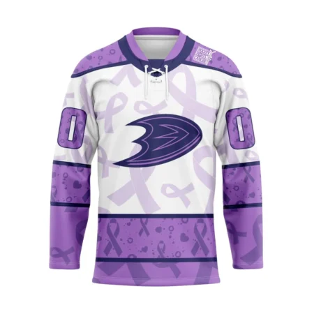 NHL Anaheim Ducks Special Lavender Â€“ Fight Cancer Hockey Jersey