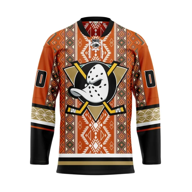 NHL Anaheim Ducks Personalized Native Design Hockey Jersey St2401