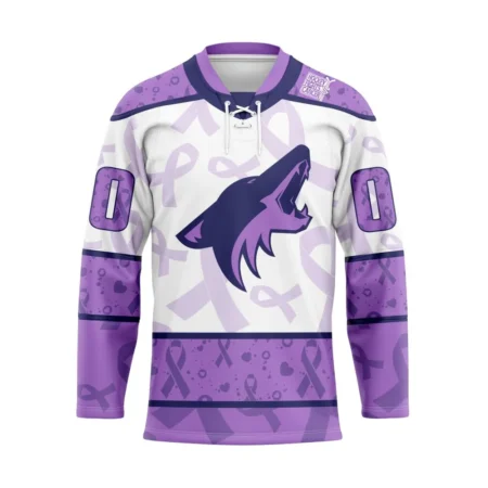 NHL Arizona Coyotes Special Lavender Â€“ Fight Cancer Hockey Jersey