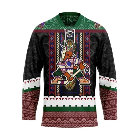 NHL Arizona Coyotes Personalized Native Design Hockey Jersey St2401