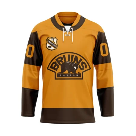 NHL Boston Bruins Personalized Heritage Design Hockey Jersey St2401