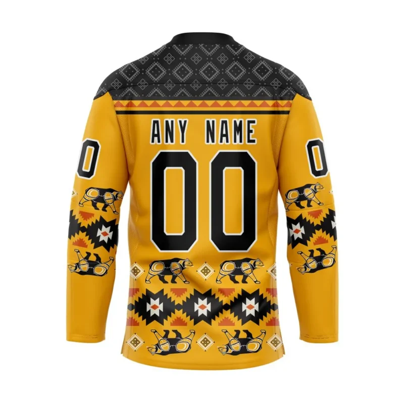 NHL Boston Bruins Personalized Native Design Hockey Jersey St2401