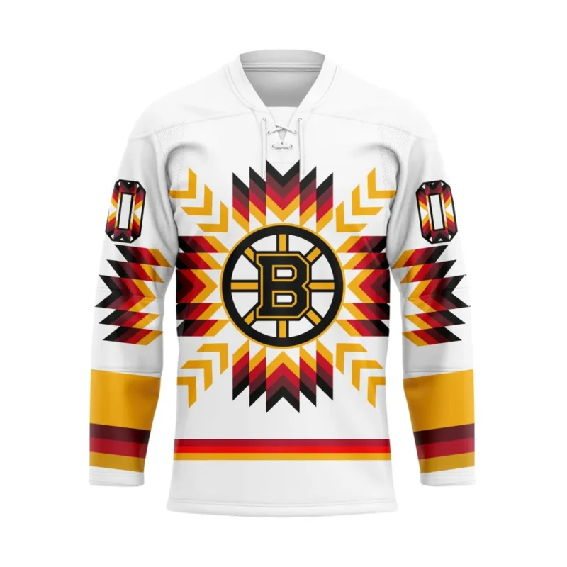 NHL Boston Bruins Special Design With Native Pattern Hockey Jersey