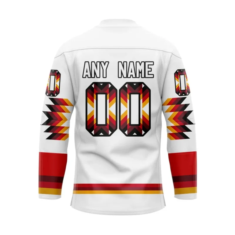 NHL Calgary Flames Special Design With Native Pattern Hockey Jersey