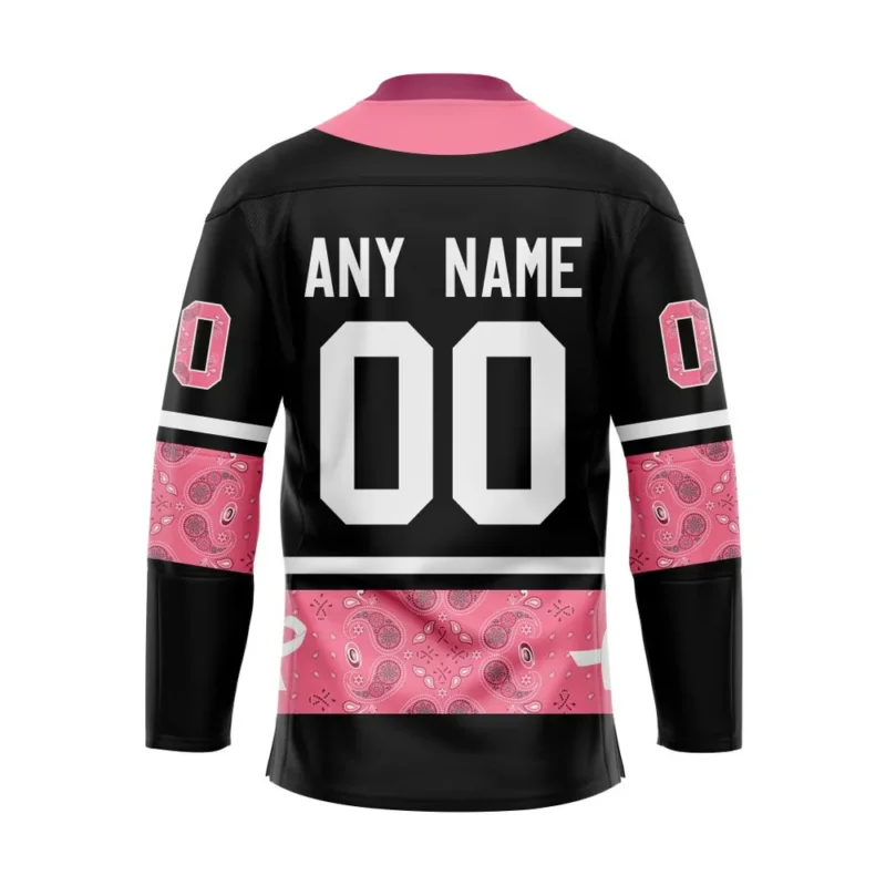 NHL Carolina Hurricanes, Specialized Hockey Jerseys In Classic Style With Paisley! In October We Wear Pink Breast Cancer