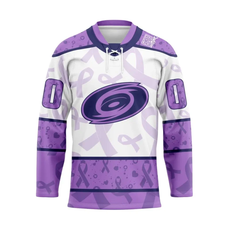 NHL Carolina Hurricanes Special Lavender Â€“ Fight Cancer Hockey Jersey