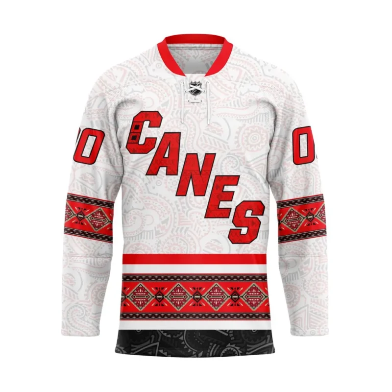 NHL Carolina Hurricanes Personalized Native Design Hockey Jersey St2401