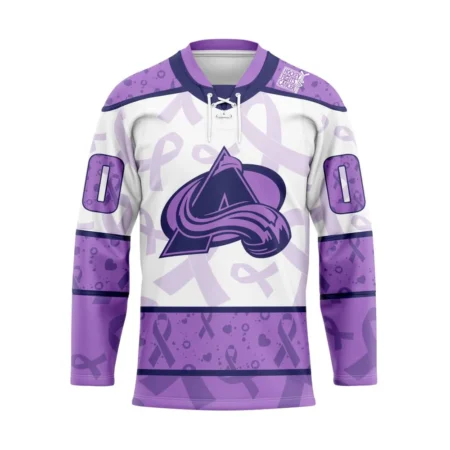 NHL Colorado Avalanche Special Lavender Â€“ Fight Cancer Hockey Jersey