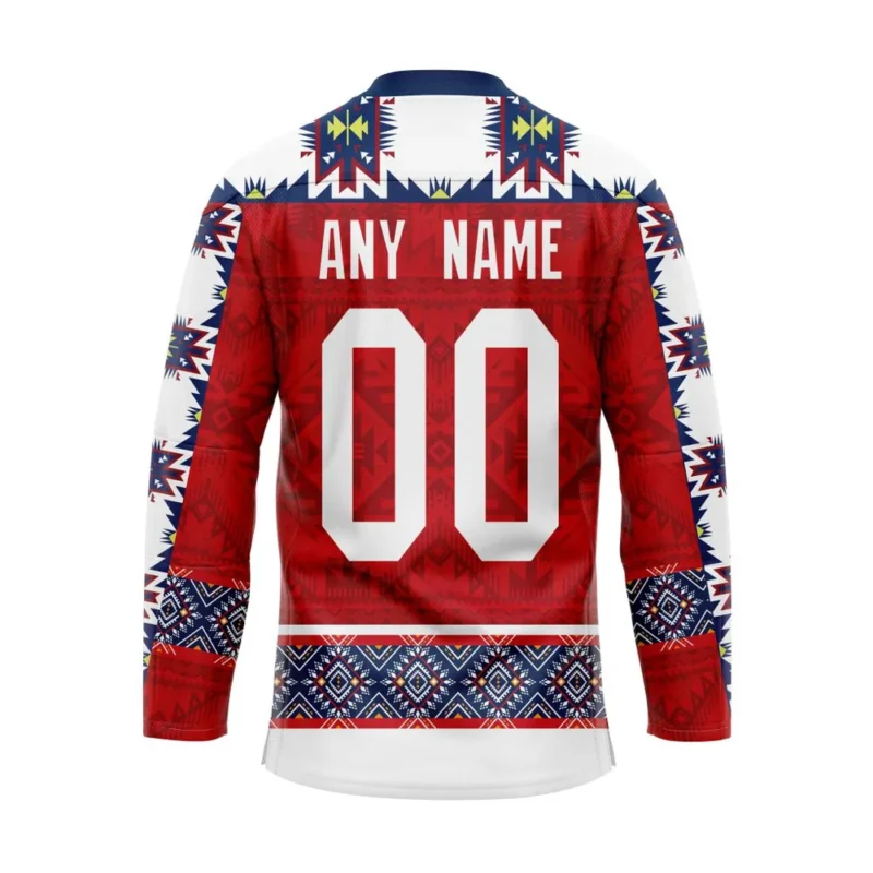 NHL Columbus Blue Jackets Personalized Native Design Hockey Jersey St2401