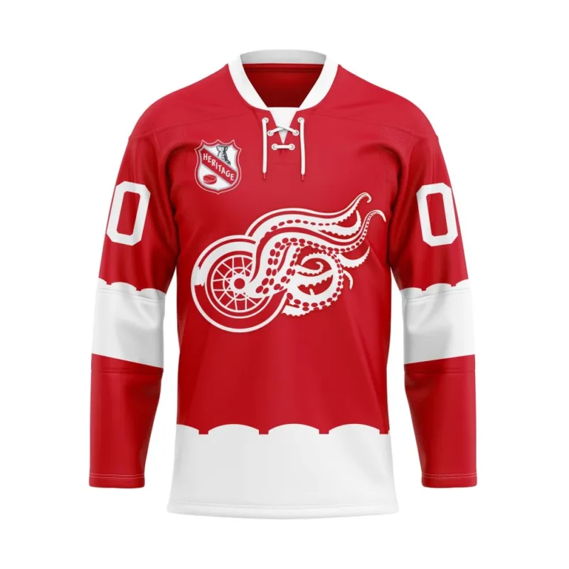 NHL Detroit Red Wings Personalized Heritage Design Hockey Jersey St2401