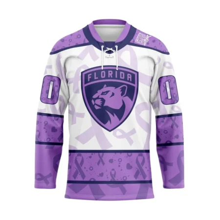 NHL Florida Panthers Special Lavender Â€“ Fight Cancer Hockey Jersey