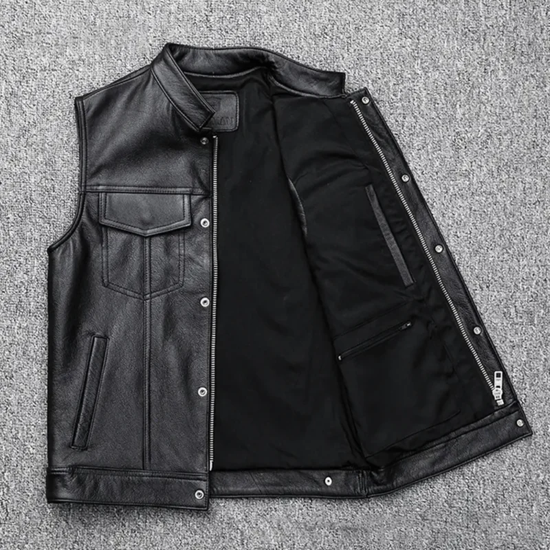 Collection Release Kubota Brand Agricultural and Craftwork Farmer Zipper Sleeveless Leather Jackets BLF15924A75