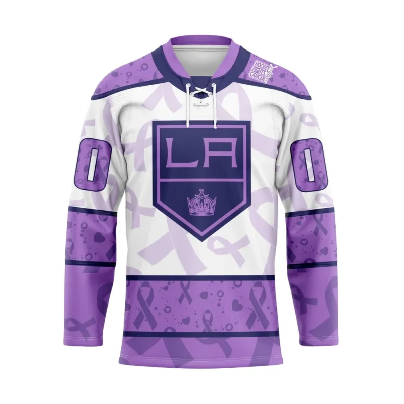 NHL Los Angeles Kings Special Lavender Â€“ Fight Cancer Hockey Jersey