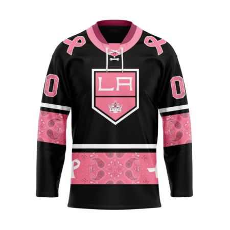 NHL Los Angeles Kings, Specialized Hockey Jerseys In Classic Style With Paisley! In October We Wear Pink Breast Cancer