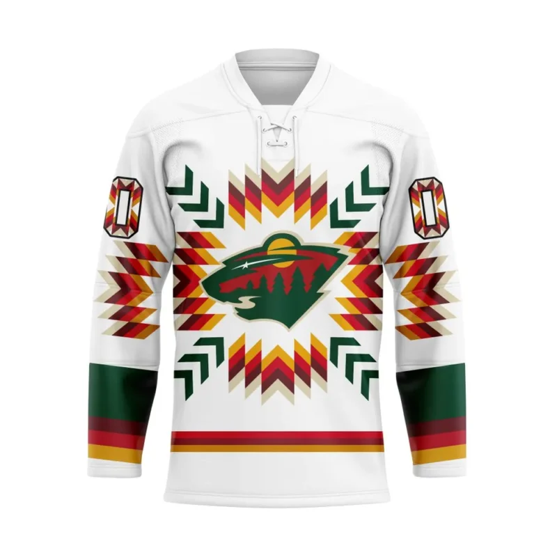 NHL Minnesota Wild Special Design With Native Pattern Hockey Jersey