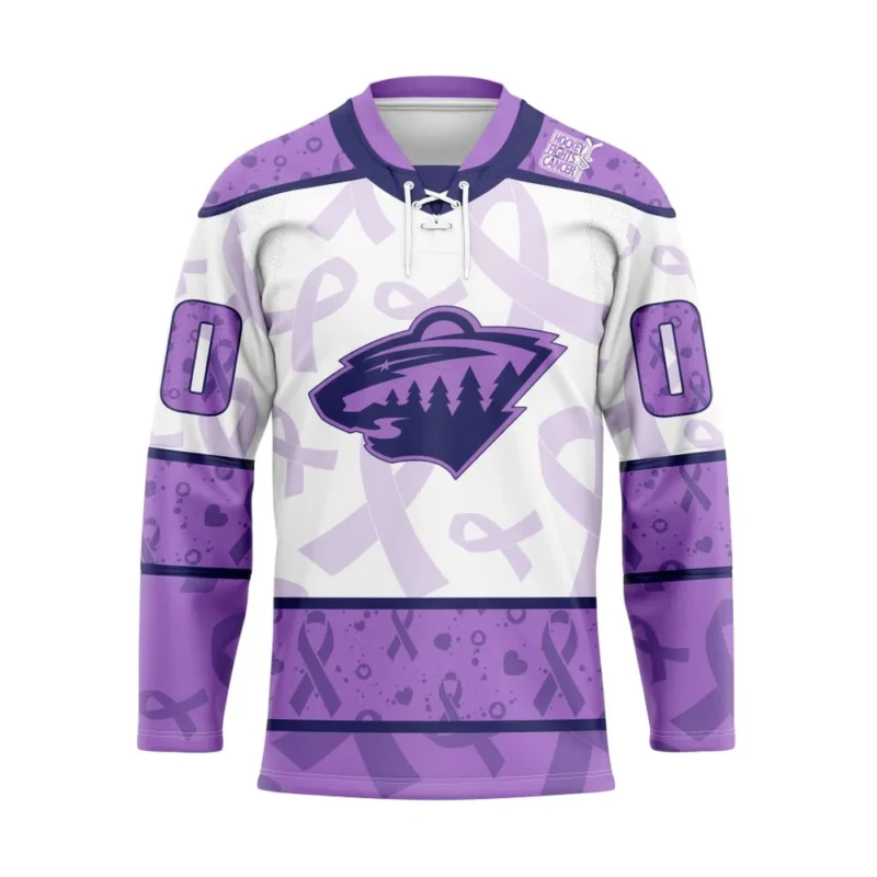 NHL Minnesota Wild Special Lavender Â€“ Fight Cancer Hockey Jersey