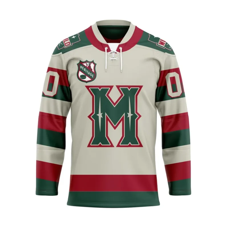 NHL Minnesota Wild Personalized Heritage Design Hockey Jersey St2401